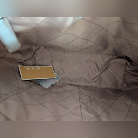 Michael Kors Charlotte Large Top Zip Shoulder Tote Bag Vista Blue (NWT) - Picture 7 of 12